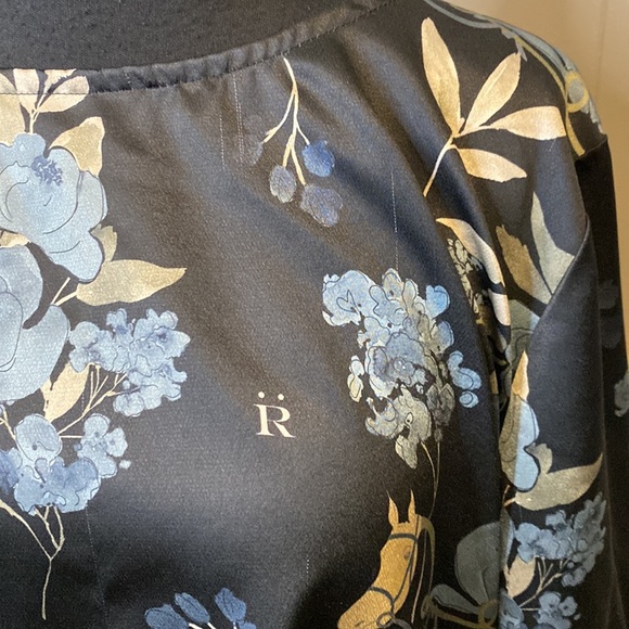 Ronner Women’s Design Cielo Blouse Jardin Floral 2/3 Bell Sleeves Back Button - Picture 4 of 9